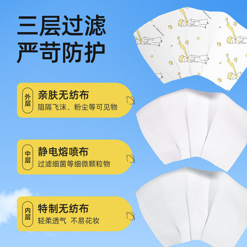 超亚小王子IP联名医用外科口罩一次性医疗口罩防护正品儿童款防晒 - 图0