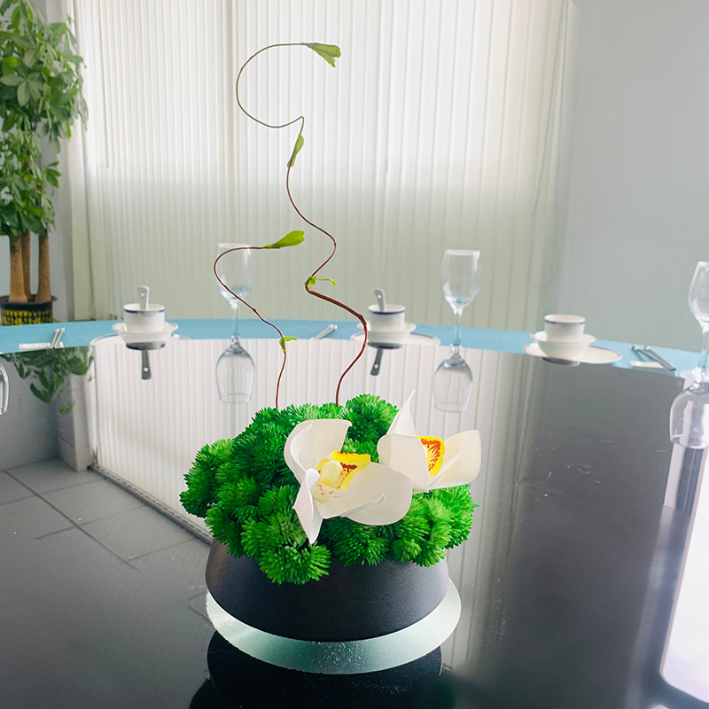 酒店圆桌转盘仿真花餐桌花摆花高端中式中间摆件装饰花创意茶桌花,淘宝优惠券,粉丝福利购,淘宝优惠卷