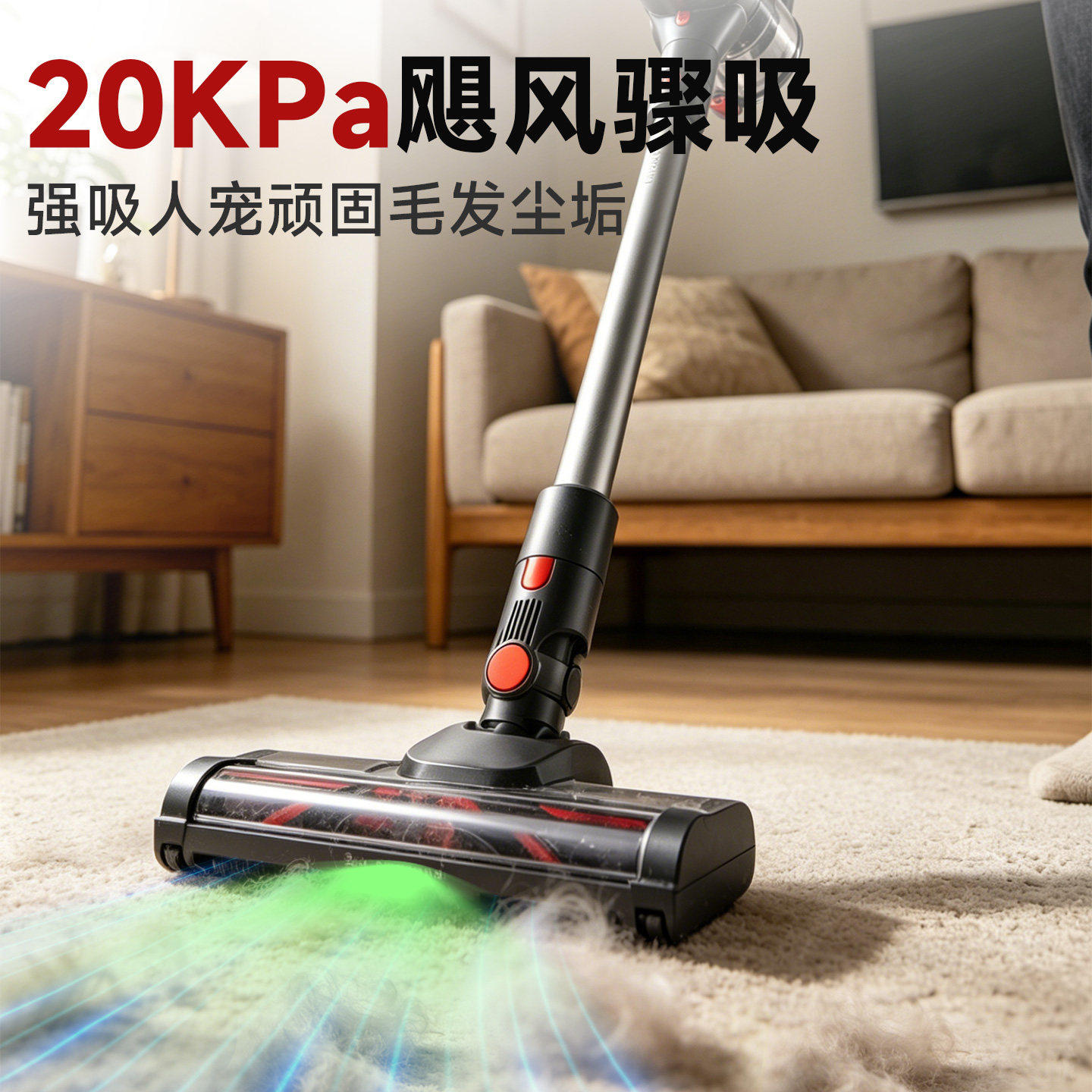 苏泊尔吸尘器家用大吸力无线小型手持轻量除螨地毯猫毛宠物吸尘机