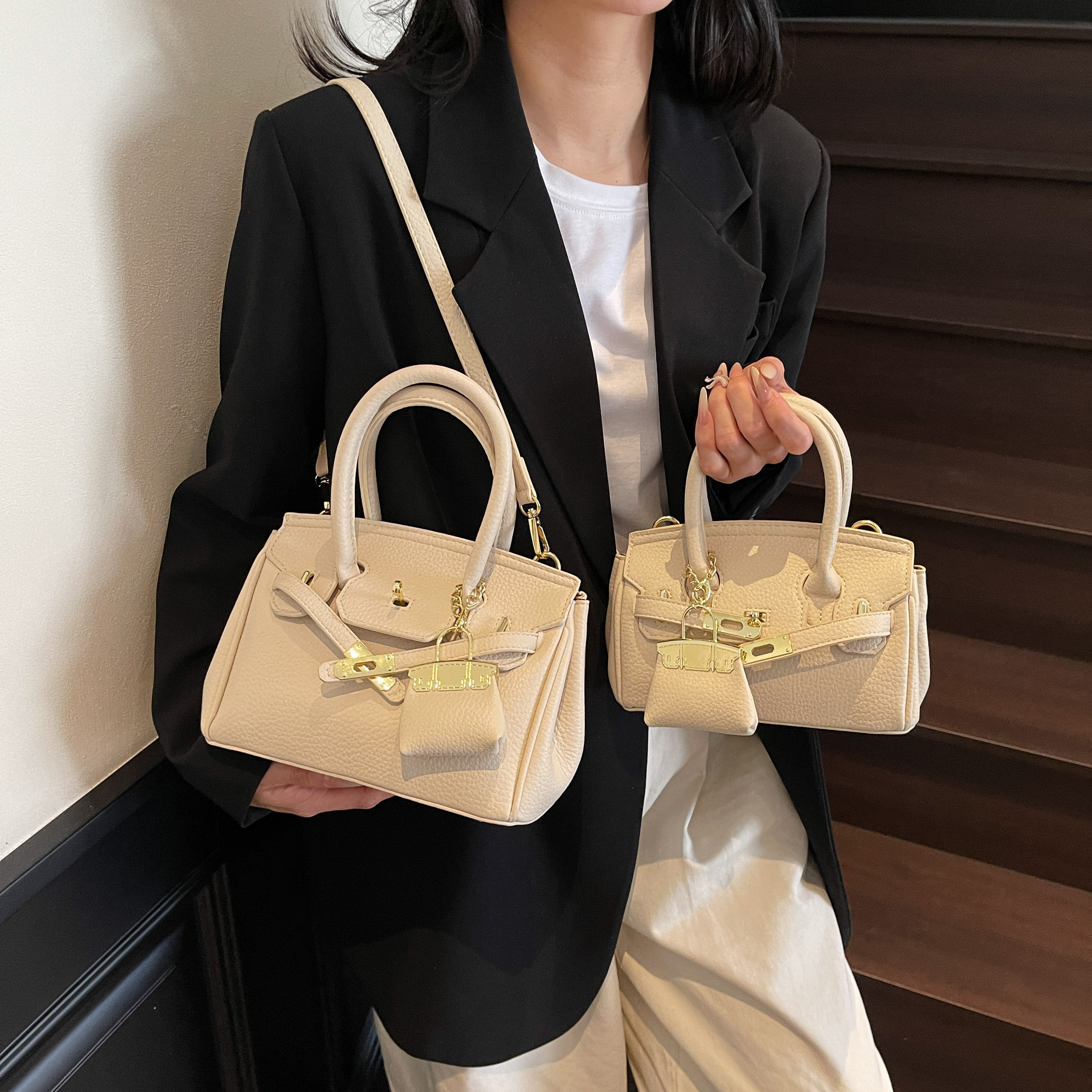 超火小包包女式2025新款高级感小众手提铂金包时尚百搭单肩斜挎包,淘宝优惠券,粉丝福利购,淘宝优惠卷