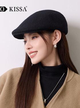 CLOKISSA光面毛呢前进帽子复古