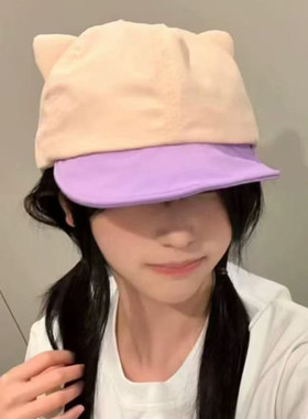 夏季新款可爱双面戴棒球帽女
