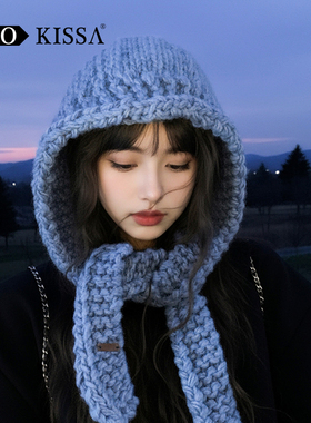 巴拉克拉法帽女编织针织毛线帽子