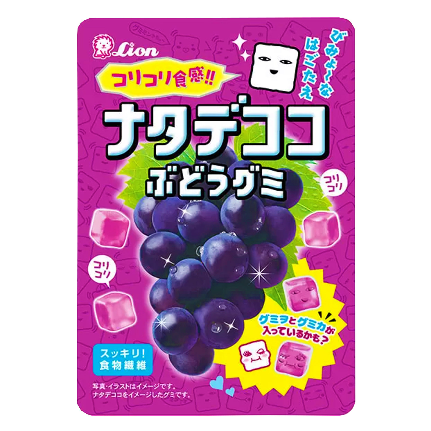 日本进口LION狮王果汁软糖葡萄味膳食纤维Q弹糯软儿童休闲小零食,淘宝优惠券,粉丝福利购,淘宝优惠卷