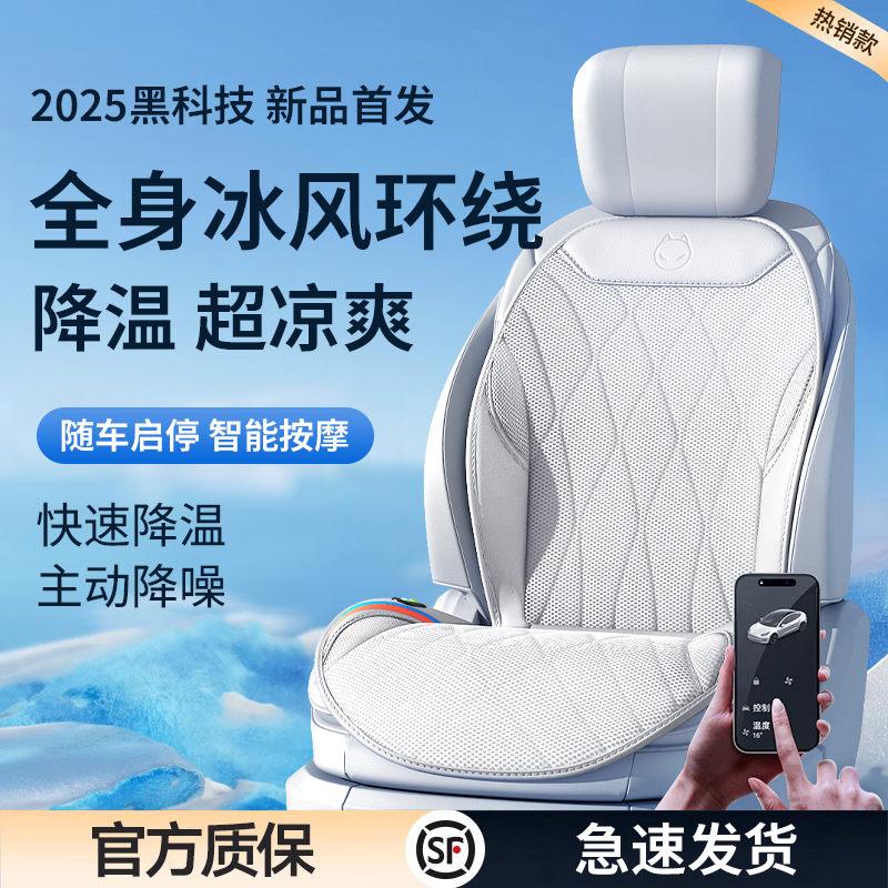 夏季汽车通风坐垫座椅通风座垫特斯拉专用凉垫散热改装空调座椅套