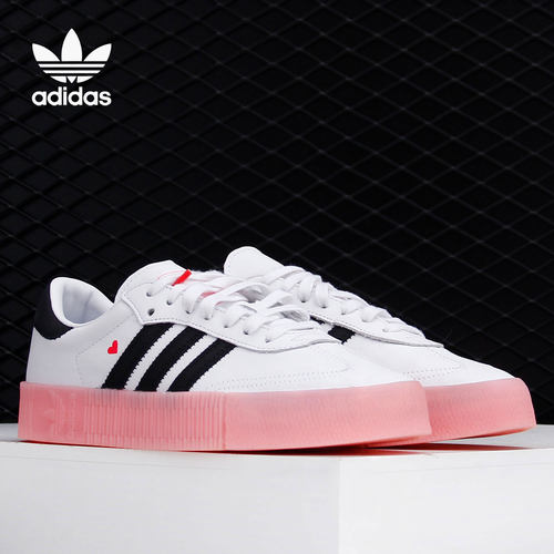 Adidas/阿迪达斯正品三叶草SAMBA ROSE 女子百搭休闲鞋板鞋EF4965 - 图0
