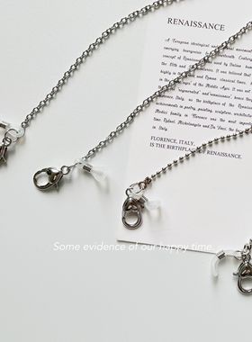 口罩链古银色爱心挂钩眼镜链挂脖