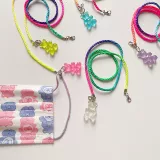 Медицинская маска, ремешок, цепочка, универсальная подвеска, красочные солнцезащитные очки, модное ожерелье, простой и элегантный дизайн, с медвежатами