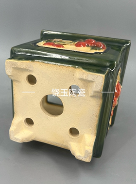 手工贴花岭南石湾盆陶瓷新中式