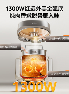 美的智能双胆电压力锅5L浓香