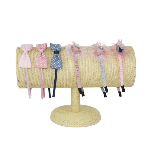 草编头箍架头饰收纳架发圈发卡陈列架子头绳发箍发带托架展示道具 - 图3