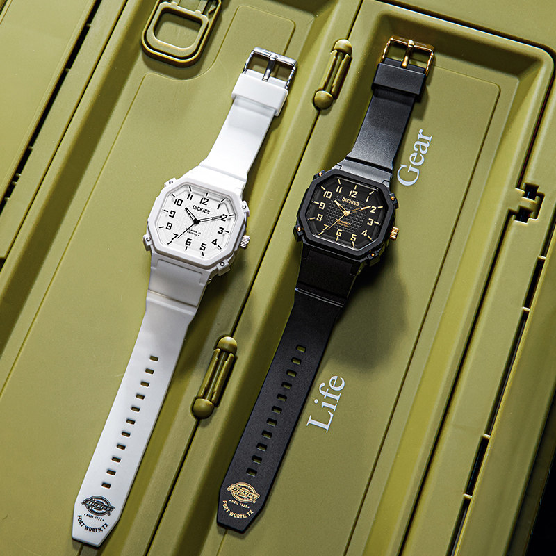 dickies学生女潮流复古方形情侣表 dickies手表欧美腕表