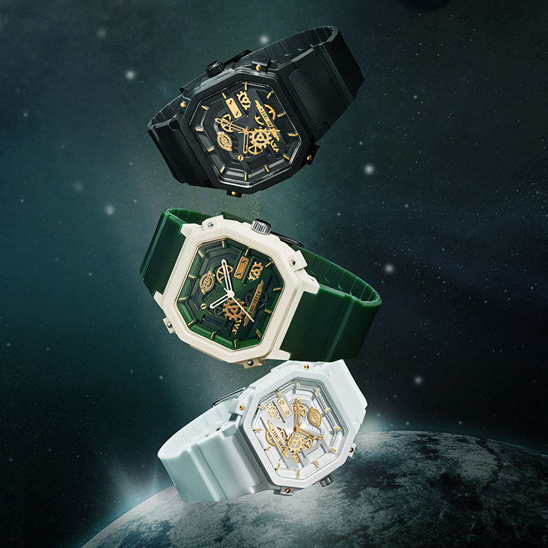 dickies运动机械风镂空情侣款手表 dickies手表欧美腕表