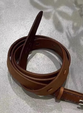 意大利PUEBLO 磨砂做旧 彩色多脂植鞣牛皮腰带