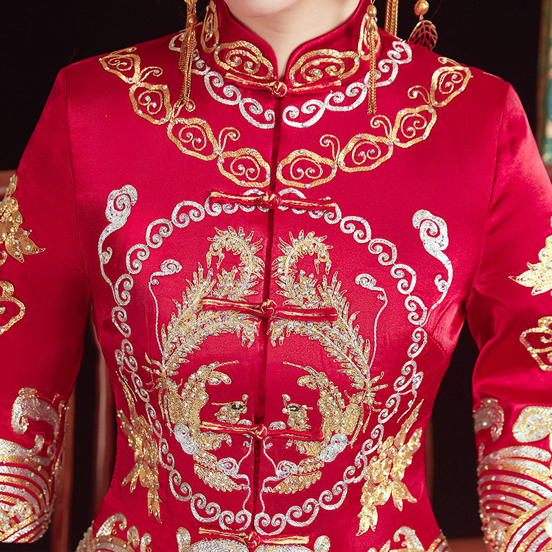 秀禾服新娘2021新款中式结婚敬酒服 人生大事旗袍