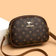 Genuine cowhide small round bag shoulder crossbody bag for women
