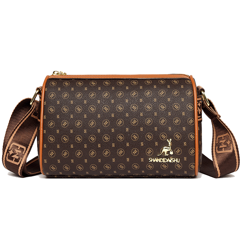Branded shoulder crossbody bag genuine leather printed first layer cowhide