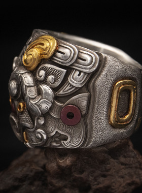 手吴树国雕刻中国银扳指伏尔甘