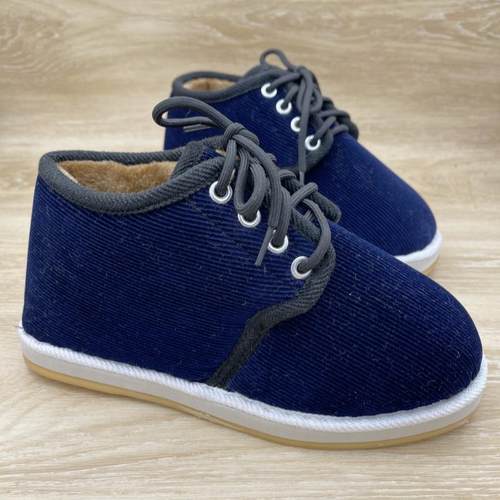 老北京布鞋冬季防寒舒适加绒保暖传统男款爸爸鞋子居家系带高帮鞋 - 图0