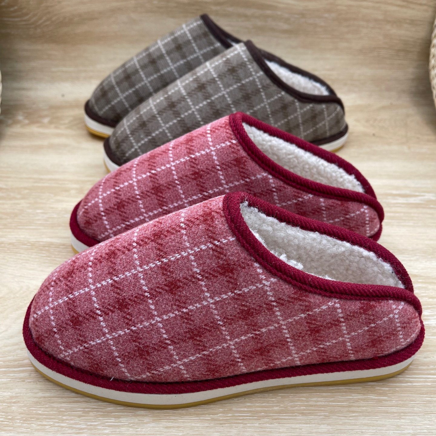 秋冬格子包头棉拖鞋情侣居家防滑女保暖鞋加绒加厚男士轻便懒人拖,淘宝优惠券,粉丝福利购,淘宝优惠卷