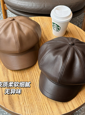胡茬叔叔八角帽日系男女秋冬