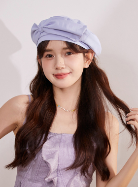 胡茬叔叔贝雷帽甜美女生春夏