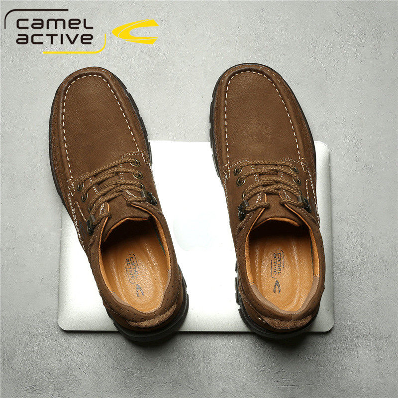 德国骆驼动感男鞋春秋季潮流新款男士透气软底皮鞋厚底真皮休闲鞋,淘宝优惠券,粉丝福利购,淘宝优惠卷