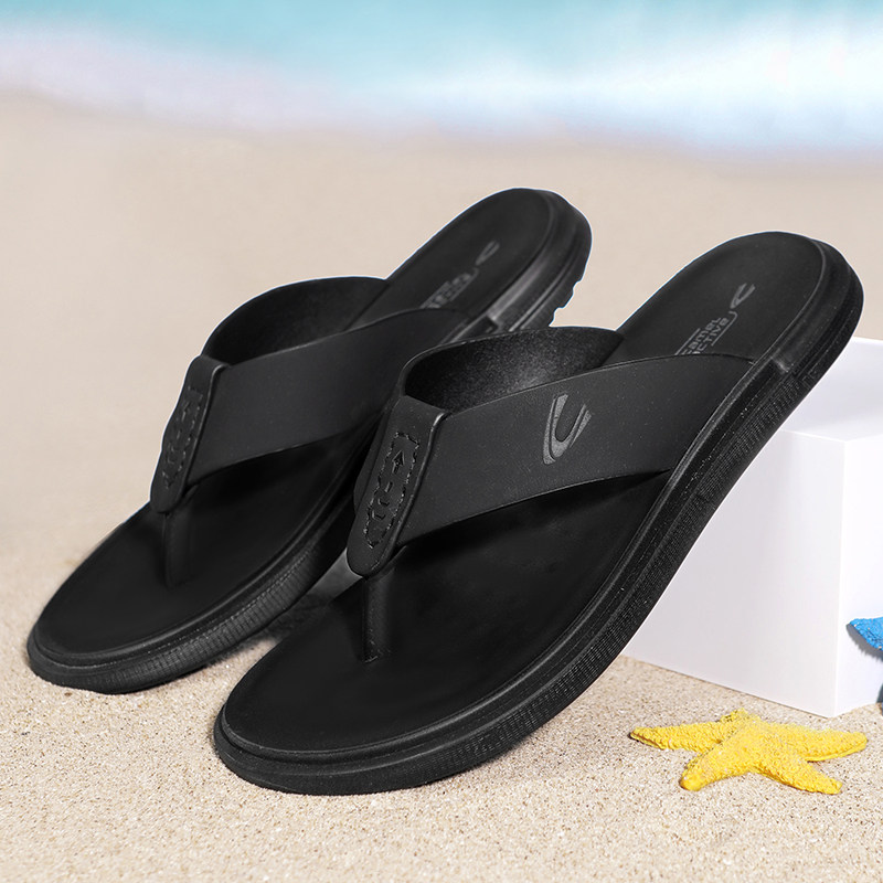 德国骆驼动感真皮夹趾人字拖鞋男2024夏新款室外沙滩凉鞋防滑拖鞋,淘宝优惠券,粉丝福利购,淘宝优惠卷