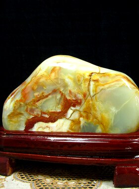 天然保真阿富汗青玉招财摆件