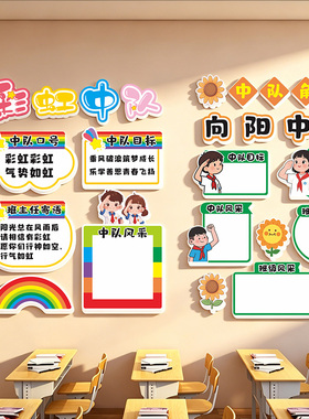 小学班级向阳中队角布置星星装饰