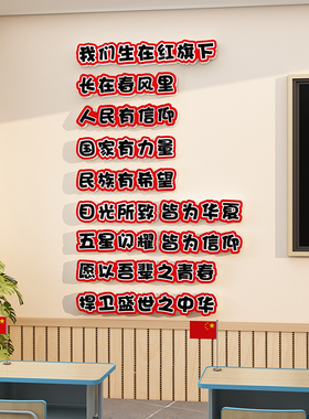 抗美援朝战争史班级文化墙贴