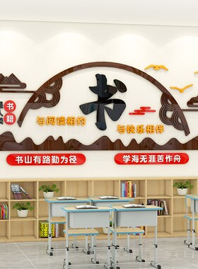 图书馆班级读书角布置励志文化墙