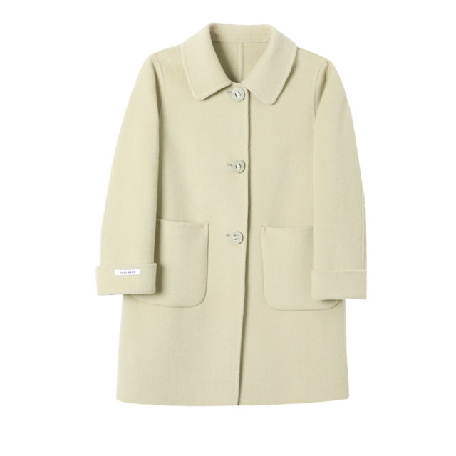 Shengcai sheep wool double-sided woolen mid-length simple woolen wool