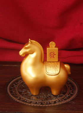 马上发财麻将转转马造型装饰品