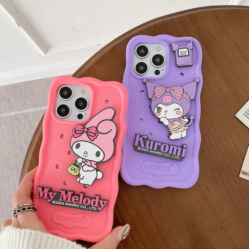 正版授权三丽鸥适用苹果15手机壳Sanrio Melody Kuromi  Hangyodon  phone case for iPhone 13 14 15Pro Max - 图0