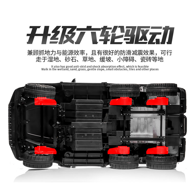 奔驰四轮越野遥控小孩玩具车电动车 jlyidao蚁道儿童电动车