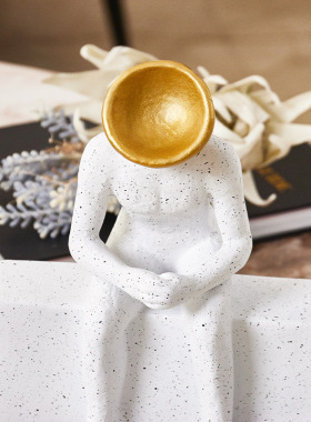 简约现代树脂人物摆件客厅壁龛摆设书房样板间售楼处装饰品