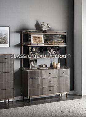 客厅置物架软装饰书架隔断架轻奢摆件墙面陈设工艺品画抽象摆件