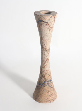 侘寂风大理石烛台中古风软装饰品样板房摆件家具展厅陈列摆设