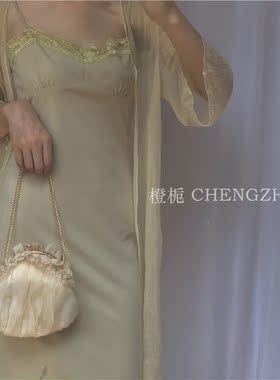 原创手工定制女包网纱仙女包晚宴小包夏季百搭斜挎包手拿包