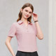 Betu women's clothing 2024 summer new commuter fashion intellectual polo collar short-sleeved T-shirt tops