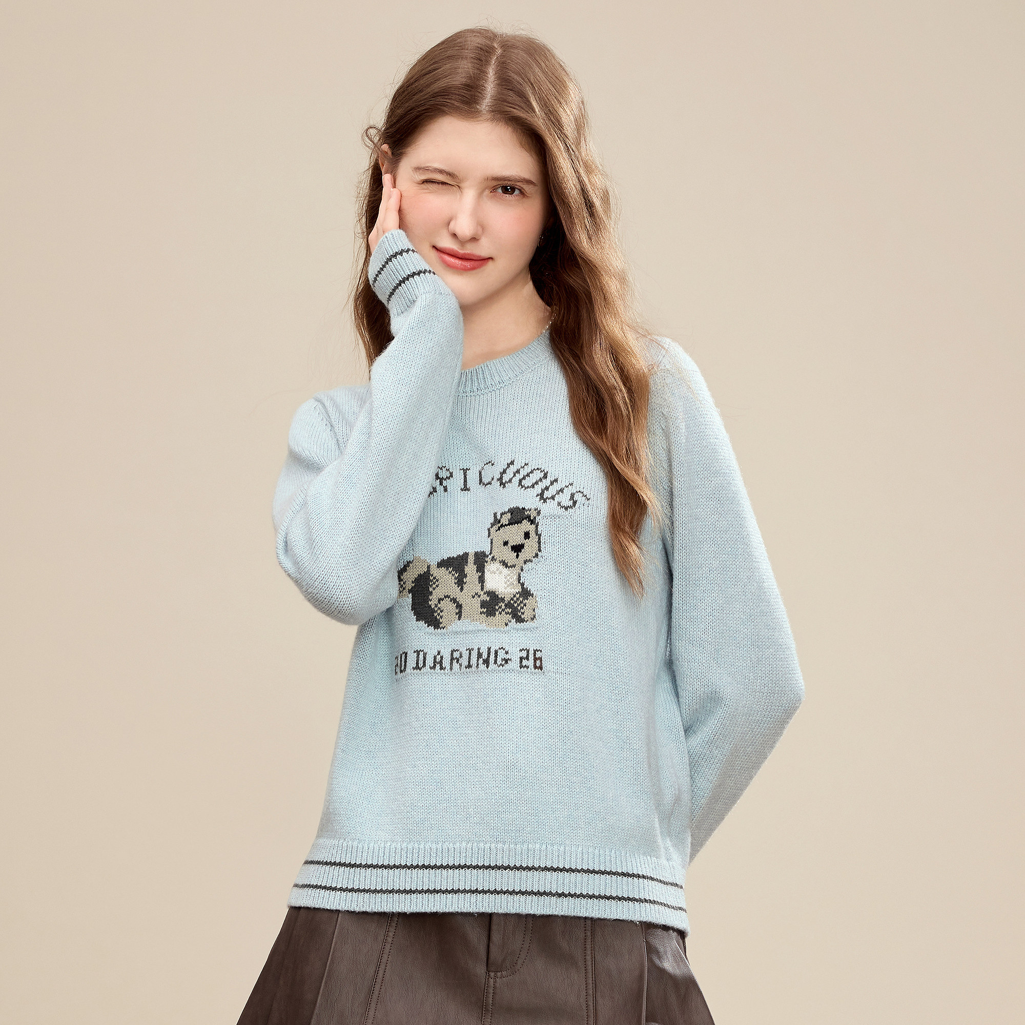 【晶晶姐妹专属】百图（betu）2025年冬季新款毛衣2511T53,淘宝优惠券,粉丝福利购,淘宝优惠卷