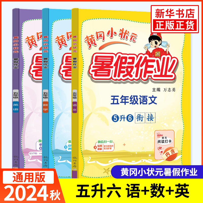 25春 黄冈小状元寒假作业语文数学英语黄冈小状元寒假作业通用版小学一二三四五六年级123456年级假期衔接辅导练习册 新华正版