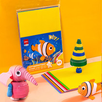 Able stationery Colour corrugated paper handmade cardboard DIY solid work Ideas thickened Kindergarten Elementary students Wavy Paper Mix Color Packaging Hard Wrinkles Beauty Workpaper Children Cut Paper Origami Origami