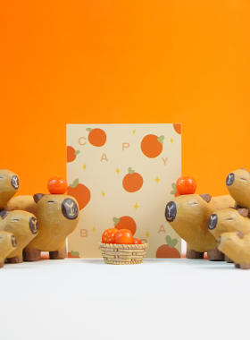 卡皮巴拉叠叠乐摆件可爱生日礼物