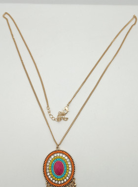 欧美百搭质感流苏项链