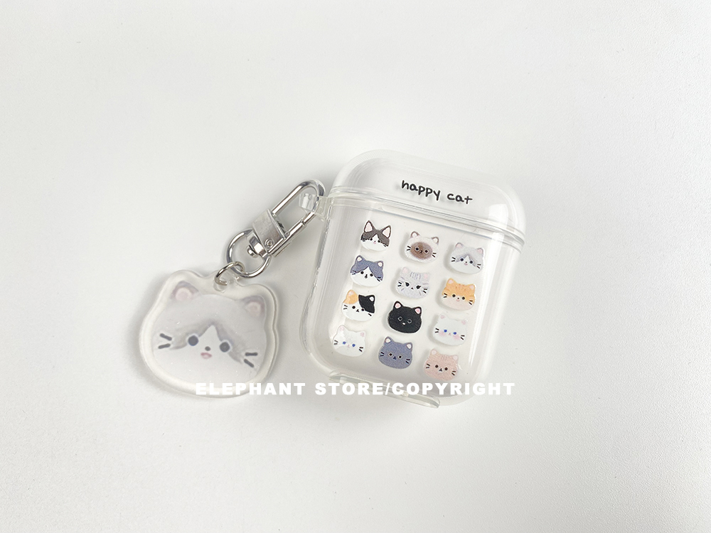 可爱猫适用于airpods2/3代耳机保护壳airpodspro保护套软airpodspro2保护套airpods3华为freebudspro3保护套-图1