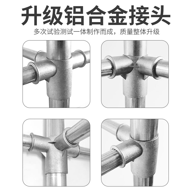 合金简易布衣柜加粗钢架结构金属框架加厚牛津布全封闭拉链款防尘 - 图0