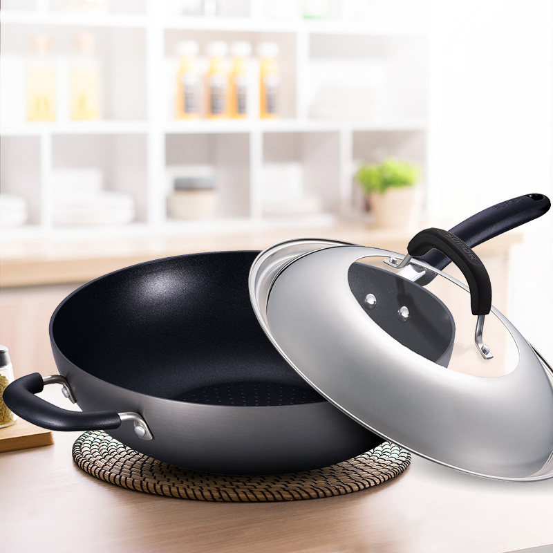 苏泊尔不粘锅家用无油烟电磁炉平底 supor苏泊尔至梵炒锅