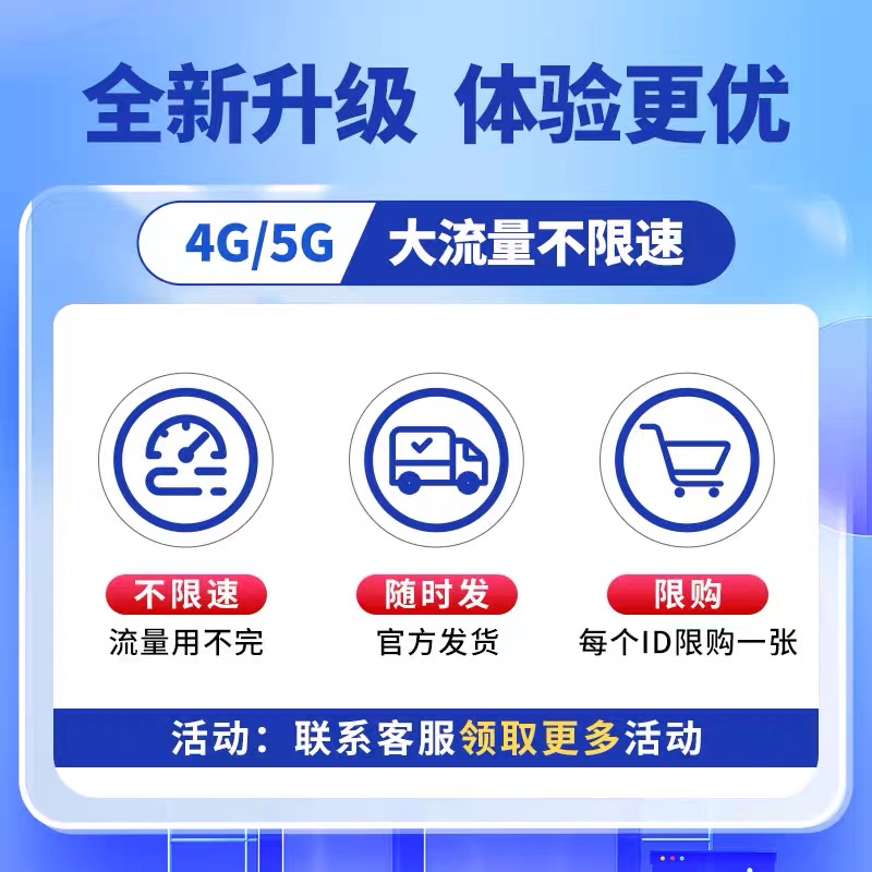 移动流量卡纯流量上网卡5g4g无线限手机卡电话卡全国通用不限速 - 图1